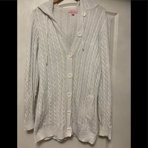 Lilly Pulitzer white cable knit sweater
